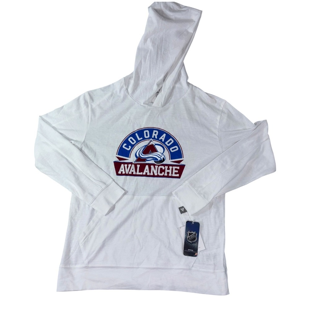 Colorado Avalanche Hoodie Womens Small White Levelwear NHL Ice Hockey Sports